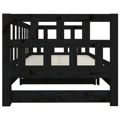 vidaXL Pull-out Day Bed White Solid Wood Pine 2x(92x187) cm Single Size