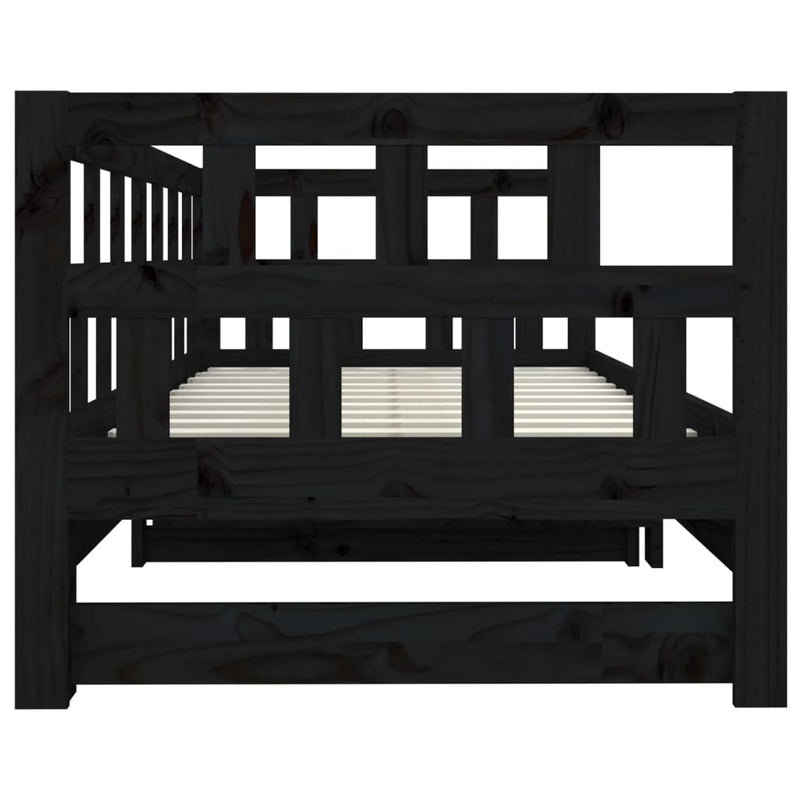 vidaXL Pull-out Day Bed White Solid Wood Pine 2x(92x187) cm Single Size