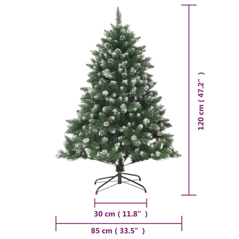 vidaXL Artificial Christmas Tree with Stand 210 cm PVC