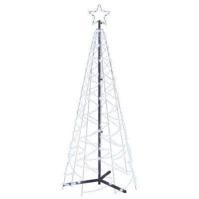 vidaXL Christmas Cone Tree Cold White 200 LEDs 70x180 cm