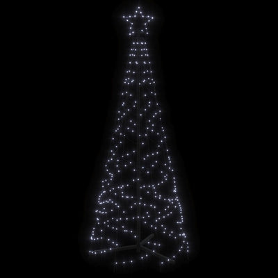 vidaXL Christmas Cone Tree Cold White 200 LEDs 70x180 cm