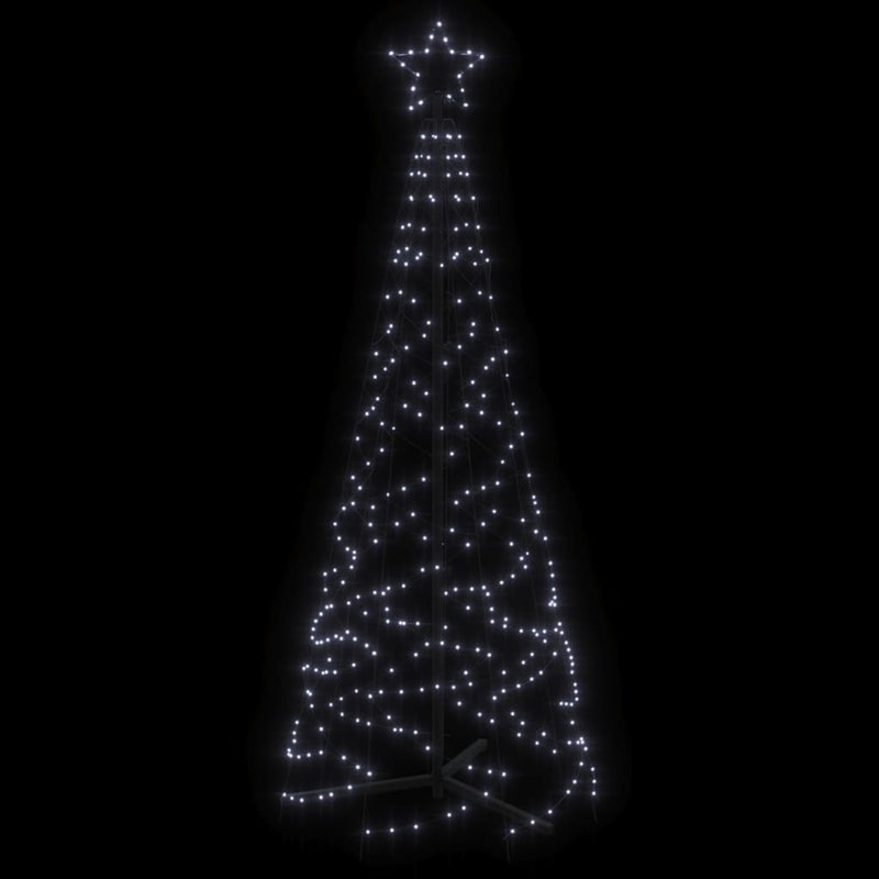 vidaXL Christmas Cone Tree Cold White 200 LEDs 70x180 cm