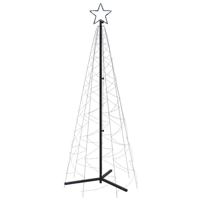 vidaXL Christmas Cone Tree Blue 200 LEDs 70x180 cm