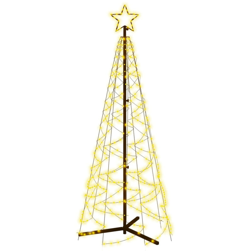 vidaXL Christmas Cone Tree Warm White 200 LEDs 70x180 cm