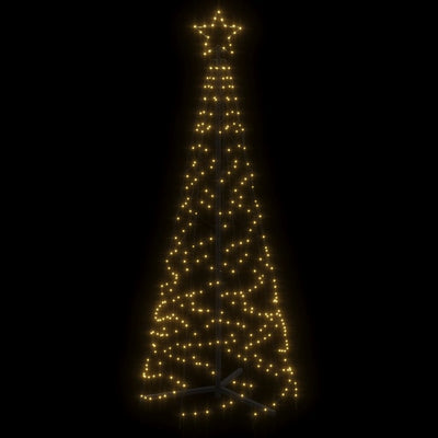 vidaXL Christmas Cone Tree Warm White 200 LEDs 70x180 cm