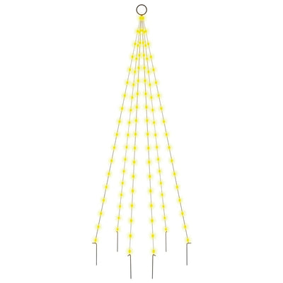 vidaXL Christmas Tree on Flagpole Warm White 108 LEDs 180 cm