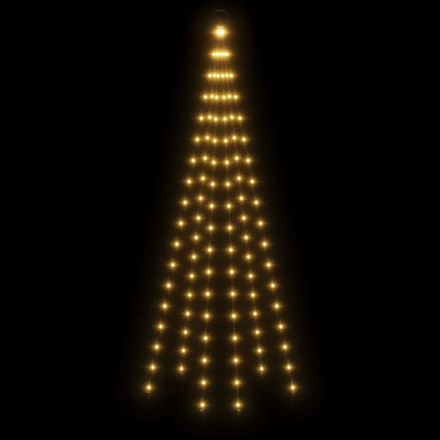 vidaXL Christmas Tree on Flagpole Warm White 108 LEDs 180 cm