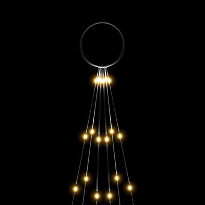 vidaXL Christmas Tree on Flagpole Warm White 108 LEDs 180 cm