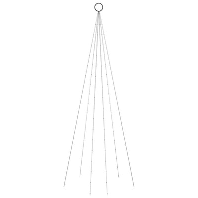 vidaXL Christmas Tree on Flagpole Cold white 108 LEDs 180 cm