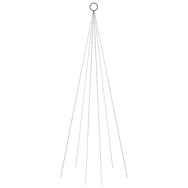 vidaXL Christmas Tree on Flagpole Cold white 108 LEDs 180 cm