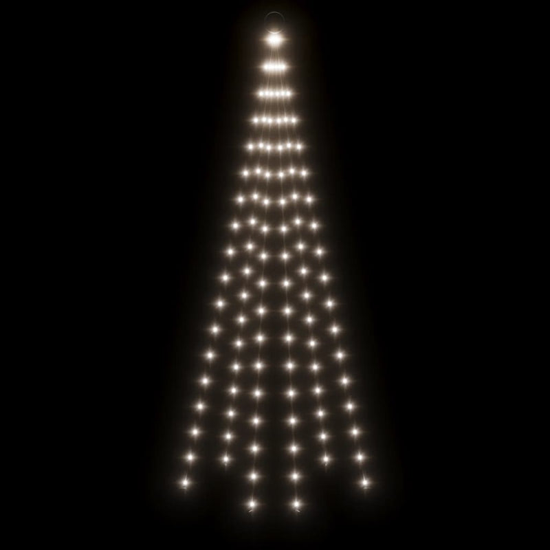 vidaXL Christmas Tree on Flagpole Cold white 108 LEDs 180 cm