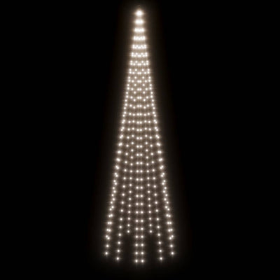 vidaXL Christmas Tree on Flagpole Cold white 310 LEDs 300 cm