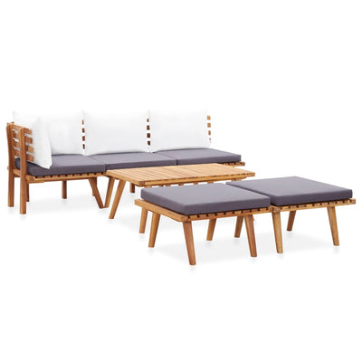 vidaXL 6 Piece Garden Lounge Set Solid Wood Acacia