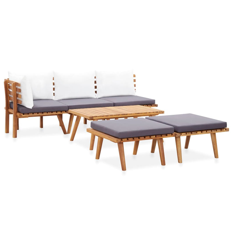 vidaXL 6 Piece Garden Lounge Set Solid Wood Acacia