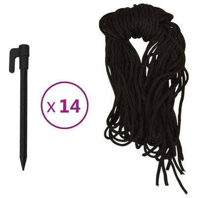 vidaXL Inflatable Snowman Family with LEDs 360 cm