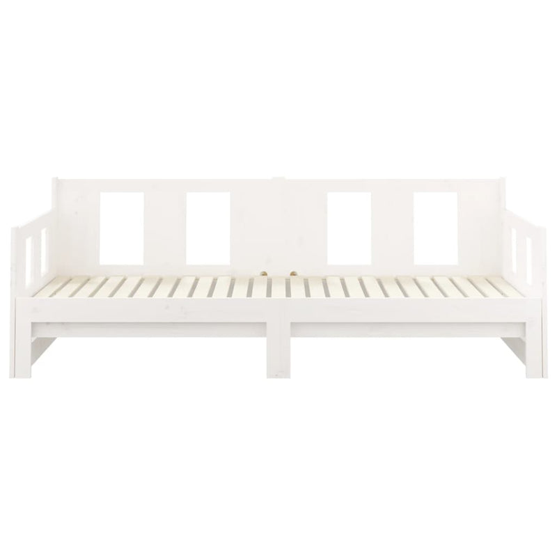 vidaXL Pull-out Day Bed without Mattress Black Solid Wood Pine 2x(90x190) cm