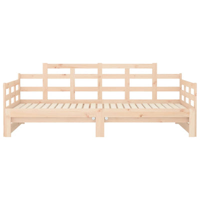 vidaXL Pull-out Day Bed without Mattress Black 2x(90x190) cm
