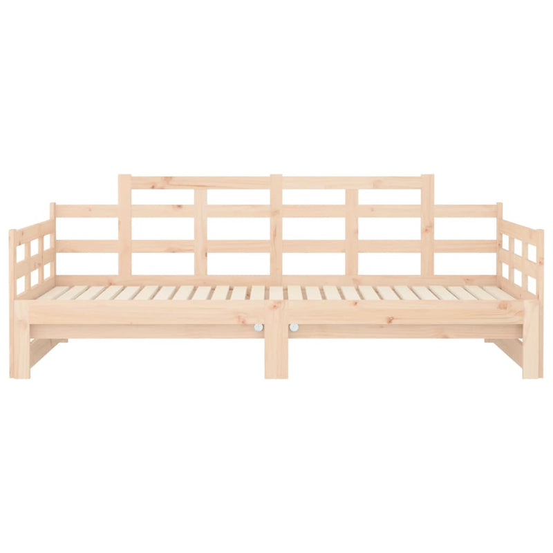 vidaXL Pull-out Day Bed without Mattress Black 2x(90x190) cm