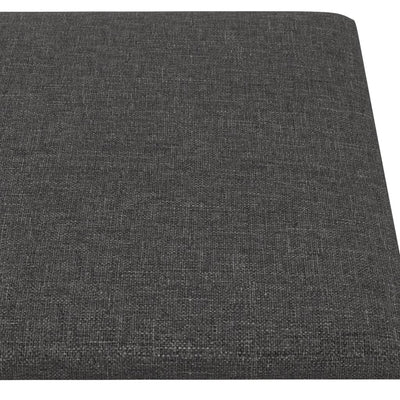 vidaXL Wall Panels 12 pcs Dark Grey 30x30 cm Fabric 1.08 m²