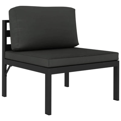 vidaXL 2-Seater Garden Sofa with Cushions Aluminium Anthracite