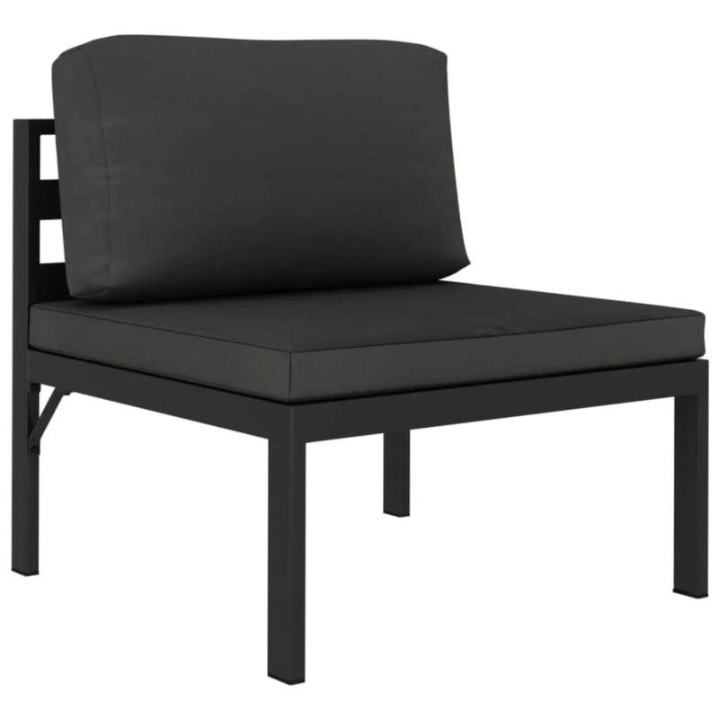 vidaXL 2-Seater Garden Sofa with Cushions Aluminium Anthracite