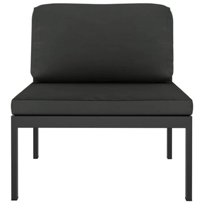 vidaXL 2-Seater Garden Sofa with Cushions Aluminium Anthracite