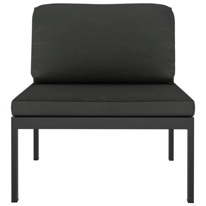 vidaXL 2-Seater Garden Sofa with Cushions Aluminium Anthracite