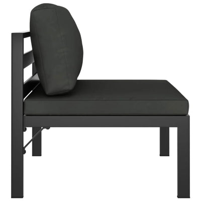 vidaXL 2-Seater Garden Sofa with Cushions Aluminium Anthracite