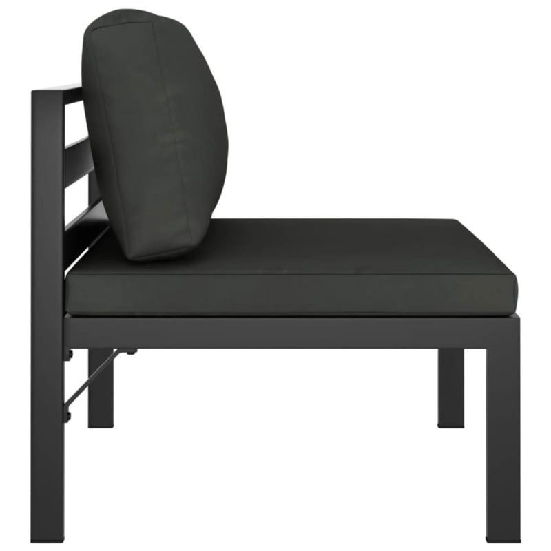 vidaXL 2-Seater Garden Sofa with Cushions Aluminium Anthracite
