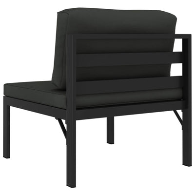 vidaXL 2-Seater Garden Sofa with Cushions Aluminium Anthracite