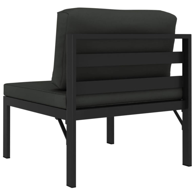 vidaXL 2-Seater Garden Sofa with Cushions Aluminium Anthracite