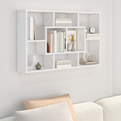 vidaXL Wall Shelf Smoked Oak 85x16x52.5 cm Engineered Wood