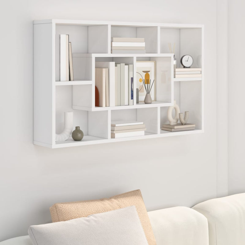 vidaXL Wall Shelf Smoked Oak 85x16x52.5 cm Engineered Wood