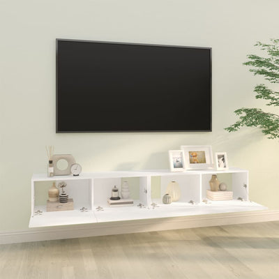 vidaXL Wall TV Cabinets 2 pcs Smoked Oak 100x30x30 cm Engineered Wood