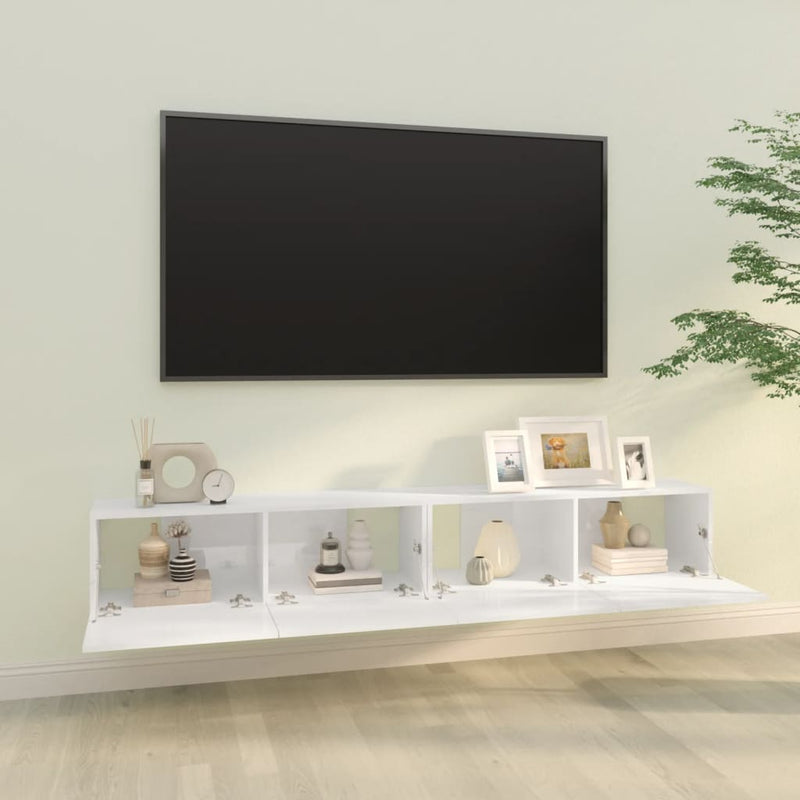 vidaXL Wall TV Cabinets 2 pcs Smoked Oak 100x30x30 cm Engineered Wood
