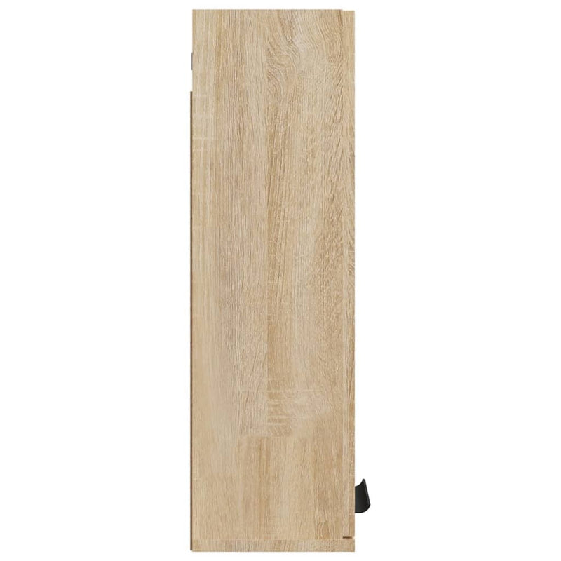 vidaXL Wall-mounted Bathroom Cabinet Smoked Oak 32x20x67 cm