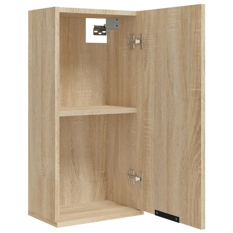 vidaXL Wall-mounted Bathroom Cabinet Smoked Oak 32x20x67 cm