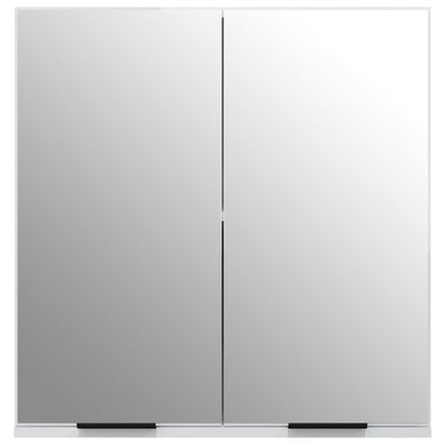 vidaXL Bathroom Mirror Cabinet Smoked Oak 64x20x67 cm