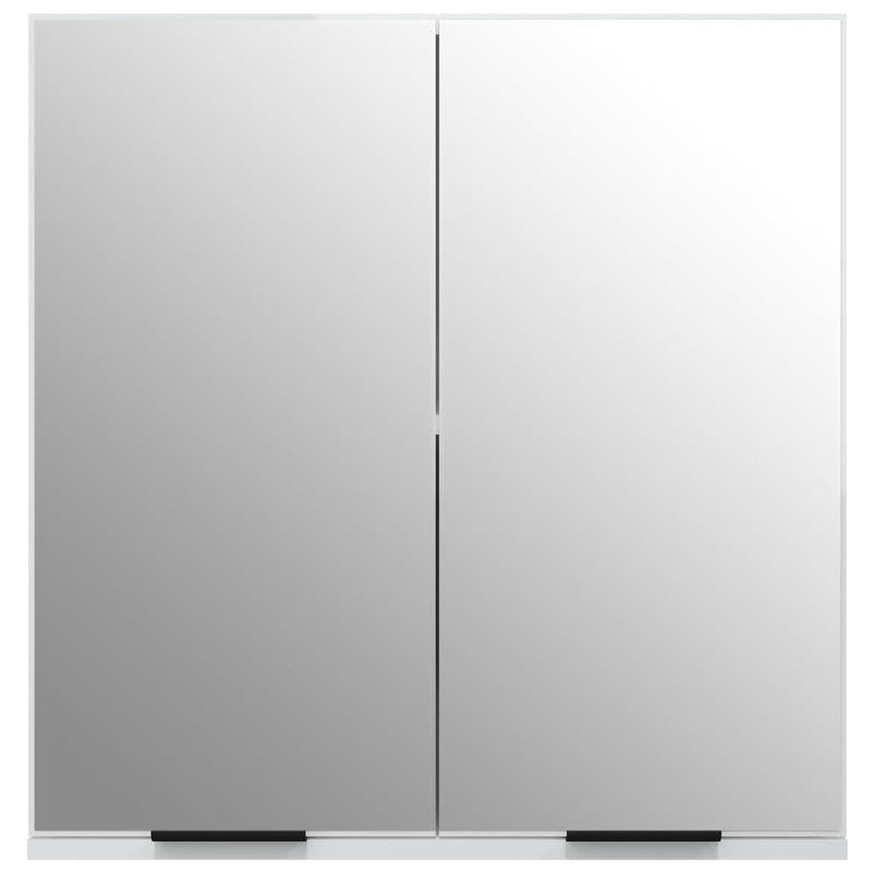 vidaXL Bathroom Mirror Cabinet Smoked Oak 64x20x67 cm