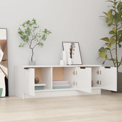 vidaXL TV Cabinet Smoked Oak 102x35x36.5 cm Engineered Wood