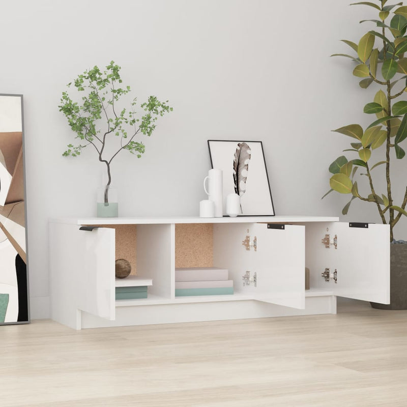 vidaXL TV Cabinet Smoked Oak 102x35x36.5 cm Engineered Wood