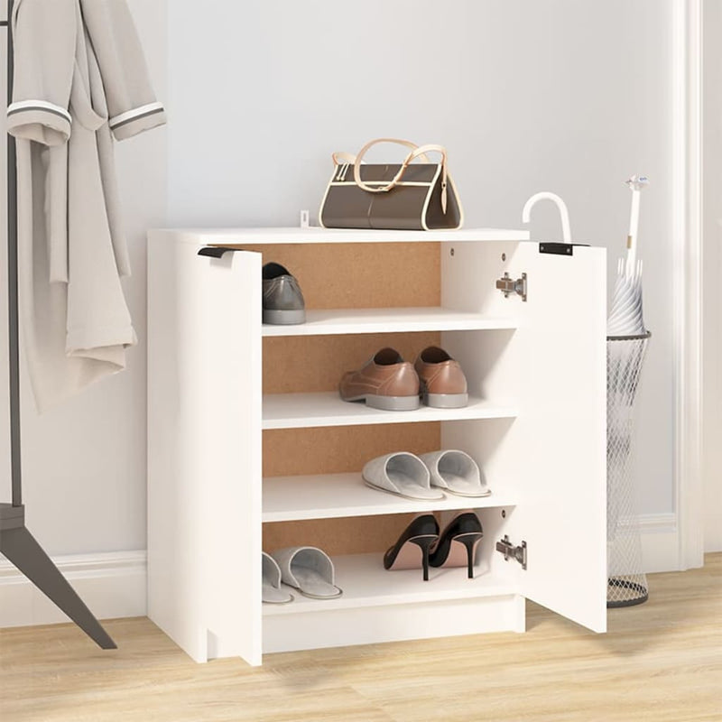 vidaXL Shoe Cabinet Smoked Oak 59x35x70 cm Engineered Wood