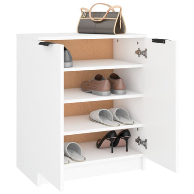vidaXL Shoe Cabinet Smoked Oak 59x35x70 cm Engineered Wood