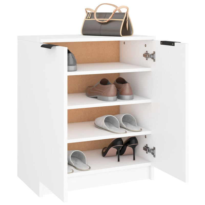vidaXL Shoe Cabinet Smoked Oak 59x35x70 cm Engineered Wood