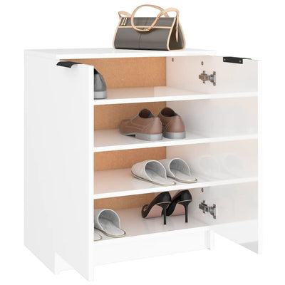 vidaXL Shoe Cabinet Smoked Oak 59x35x70 cm Engineered Wood