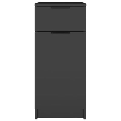 vidaXL Desk Cabinet Black 33.5x50x75 cm Engineered Wood