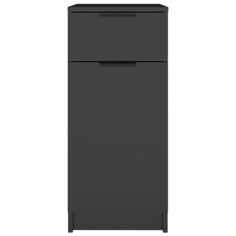 vidaXL Desk Cabinet Black 33.5x50x75 cm Engineered Wood