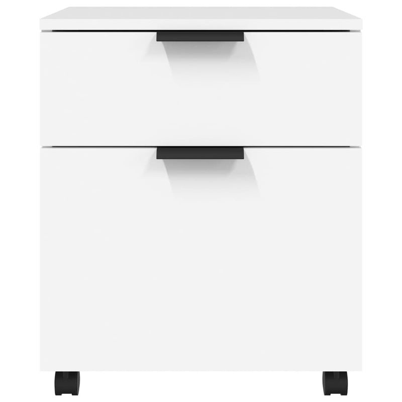 vidaXL Mobile File Cabinet with Wheels Smoked Oak 45x38x54 cm Engineered Wood