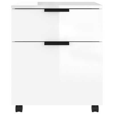 vidaXL Mobile File Cabinet with Wheels Smoked Oak 45x38x54 cm Engineered Wood