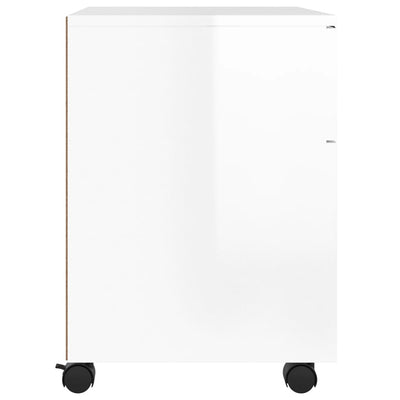 vidaXL Mobile File Cabinet with Wheels Smoked Oak 45x38x54 cm Engineered Wood